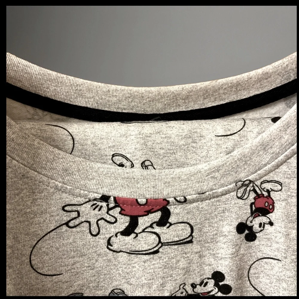 Disney WarnerBrothrs Rayon 2Pc Mickey Mouse LS Top  & Pocket Pant lounge Outfit - Picture 13 of 16